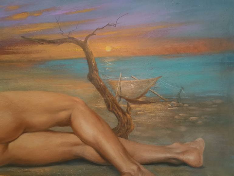 Original Classicism Nude Painting by Hongtao Huang