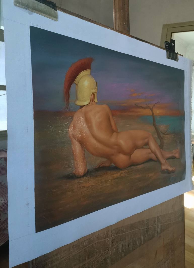Original Classicism Nude Painting by Hongtao Huang