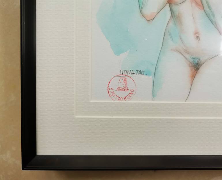 Original Photorealism Nude Painting by Hongtao Huang