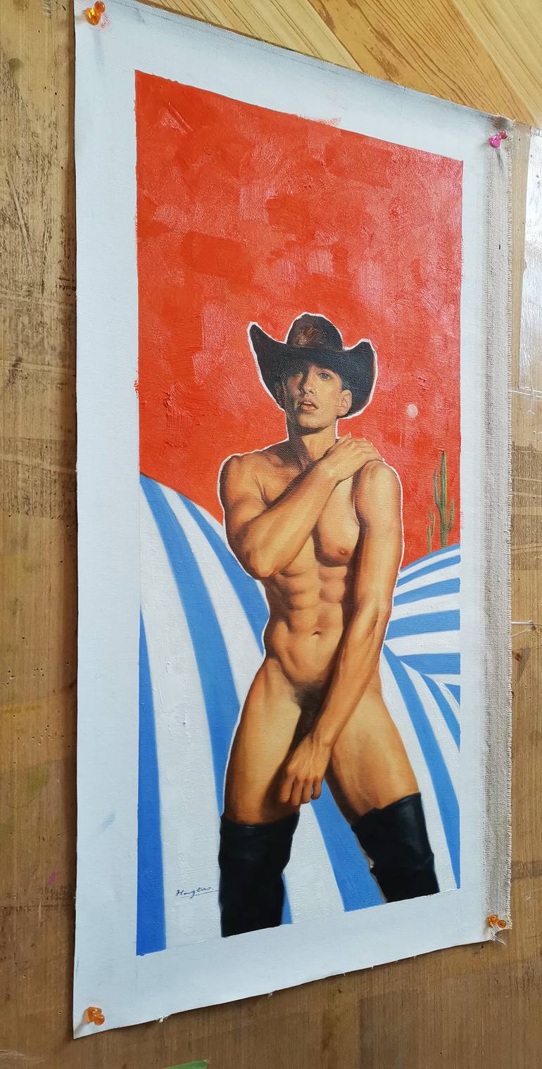 Original Classicism Nude Painting by Hongtao Huang