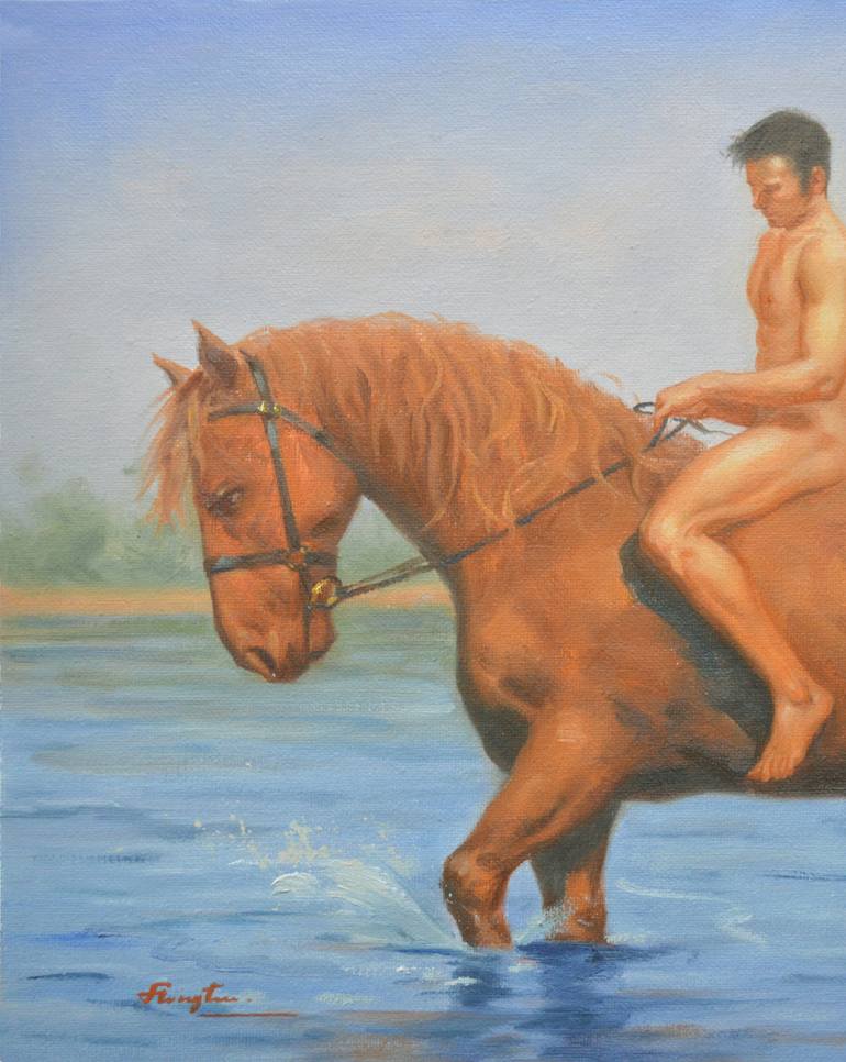 Original Nude Painting by Hongtao Huang