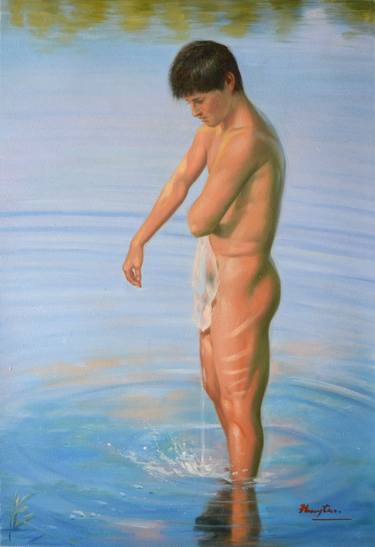 Original Fine Art Nude Paintings by Hongtao Huang