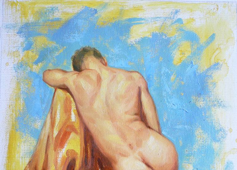 Original Figurative Nude Painting by Hongtao Huang