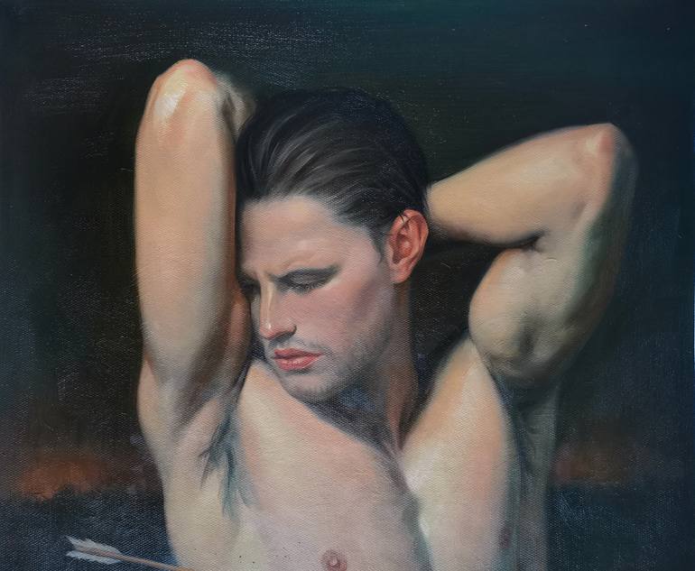 Original Figurative Nude Painting by Hongtao Huang