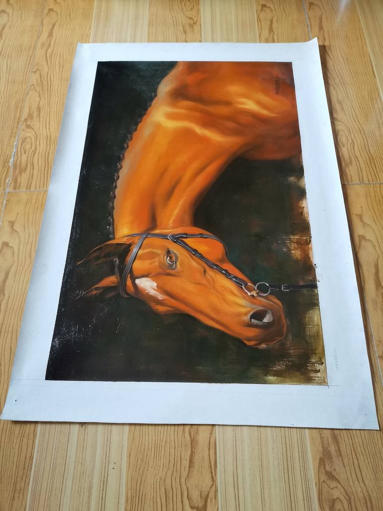 Original oil painting Animal Painting by Hongtao Huang