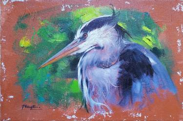 Oil painting- Heron thumb