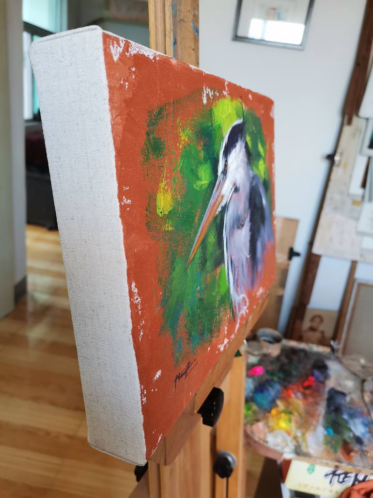 Original Impressionism Animal Painting by Hongtao Huang