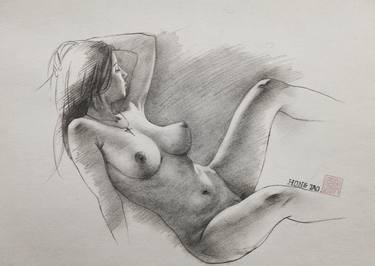 Print of Fine Art Nude Drawings by Hongtao Huang