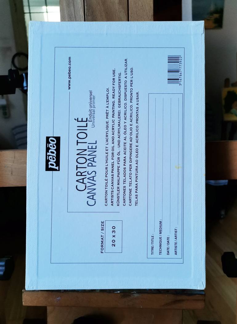 Original Art Deco Beach Painting by Hongtao Huang