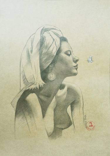 Print of Fine Art Portrait Drawings by Hongtao Huang