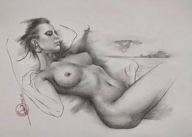 Print of Nude Drawings by Hongtao Huang