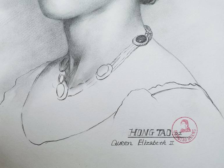 Original Fine Art Portrait Drawing by Hongtao Huang