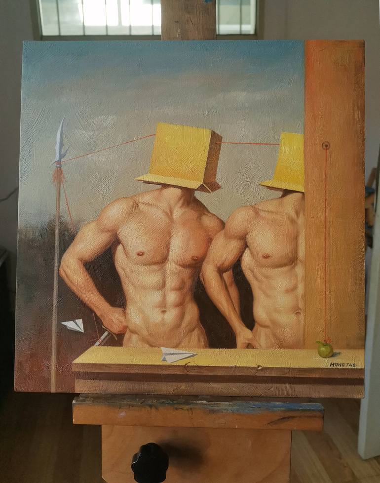 Original Realism Nude Painting by Hongtao Huang