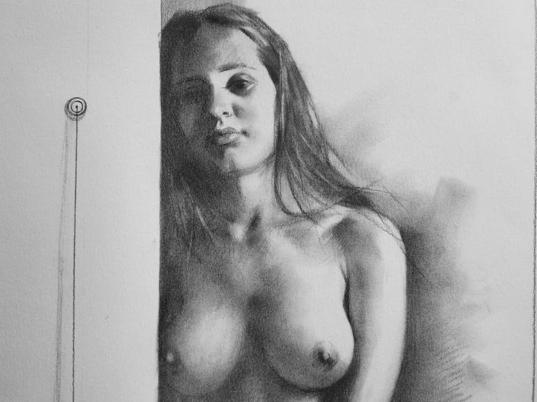 Original Nude Drawing by Hongtao Huang