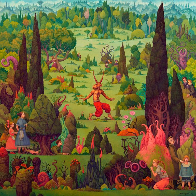 Hide and Seek in the Devils Garden Painting by Michael Hutter