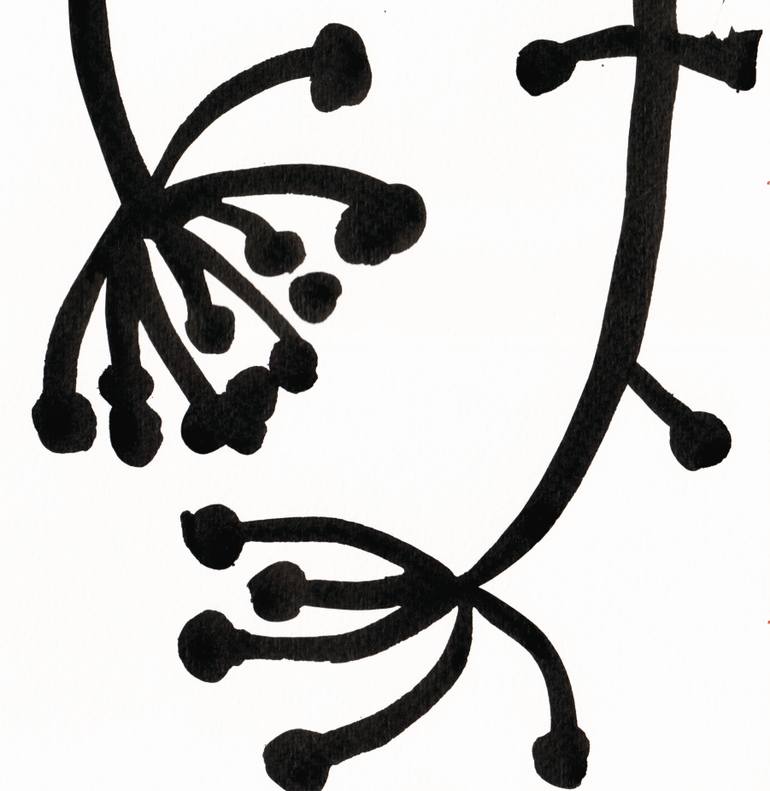 Original Black & White Botanic Drawing by Lily Bonnes