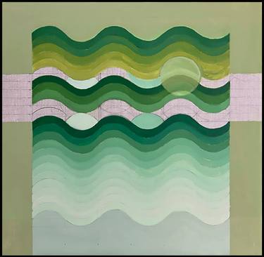 Original Bauhaus Abstract Painting by Meryl Blinder