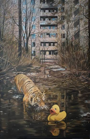 Original Surrealism Animal Paintings by Janusz Orzechowski