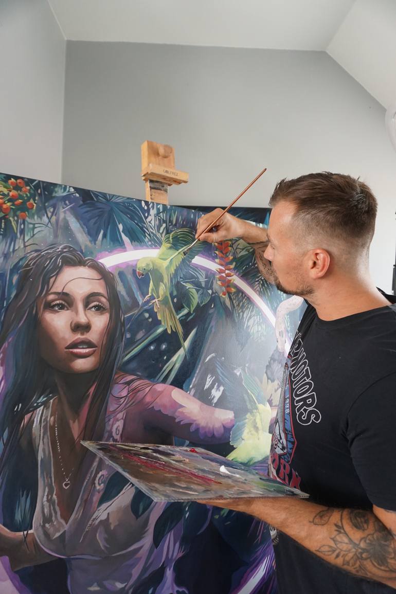 Original Other People Painting by Janusz Orzechowski