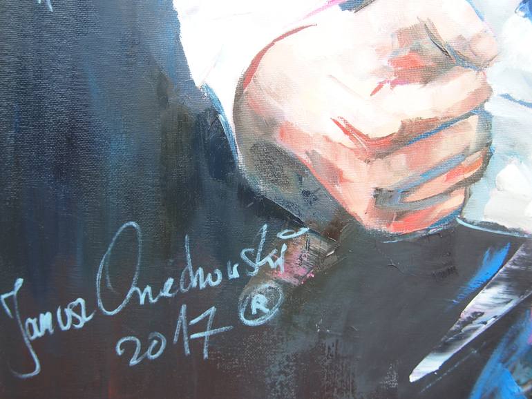 Original Figurative Pop Culture/Celebrity Painting by Janusz Orzechowski