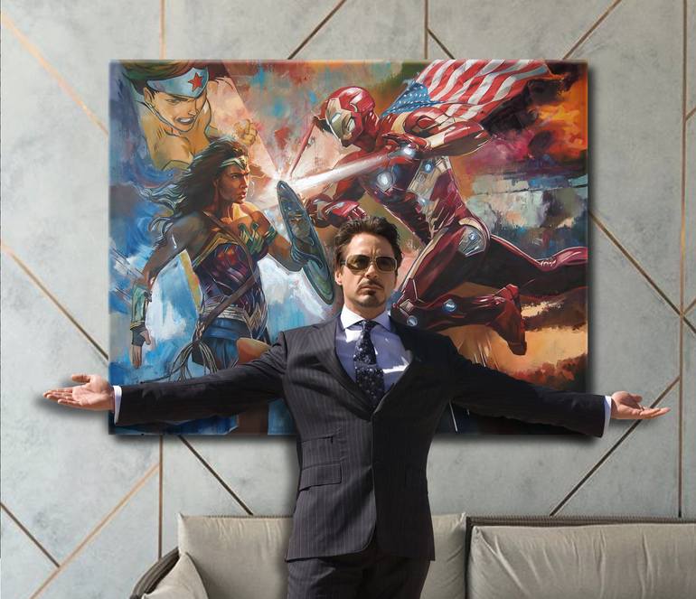 Original Figurative Pop Culture/Celebrity Painting by Janusz Orzechowski