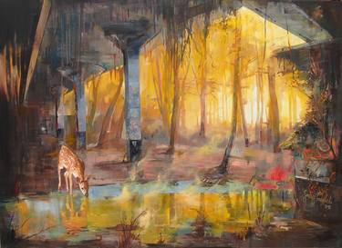 Print of Figurative Landscape Paintings by Janusz Orzechowski