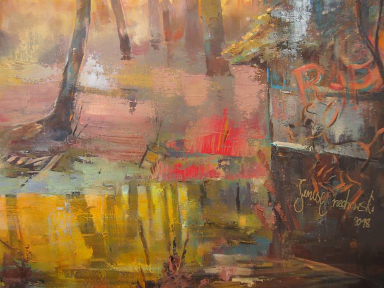 Original Figurative Landscape Painting by Janusz Orzechowski