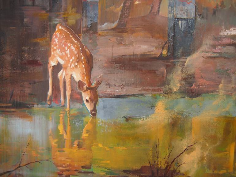 Original Figurative Landscape Painting by Janusz Orzechowski