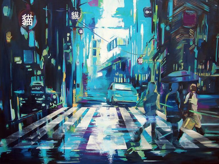 Original Cities Painting by Janusz Orzechowski