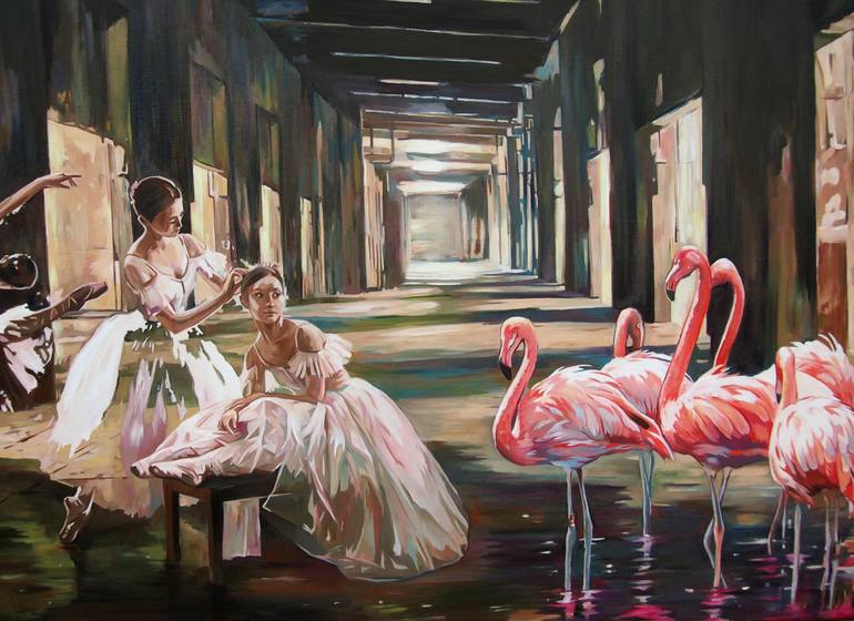 Original Figurative Animal Painting by Janusz Orzechowski