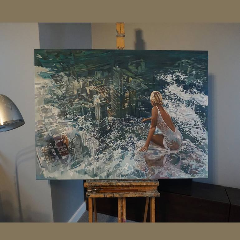 Original Modern Water Painting by Janusz Orzechowski