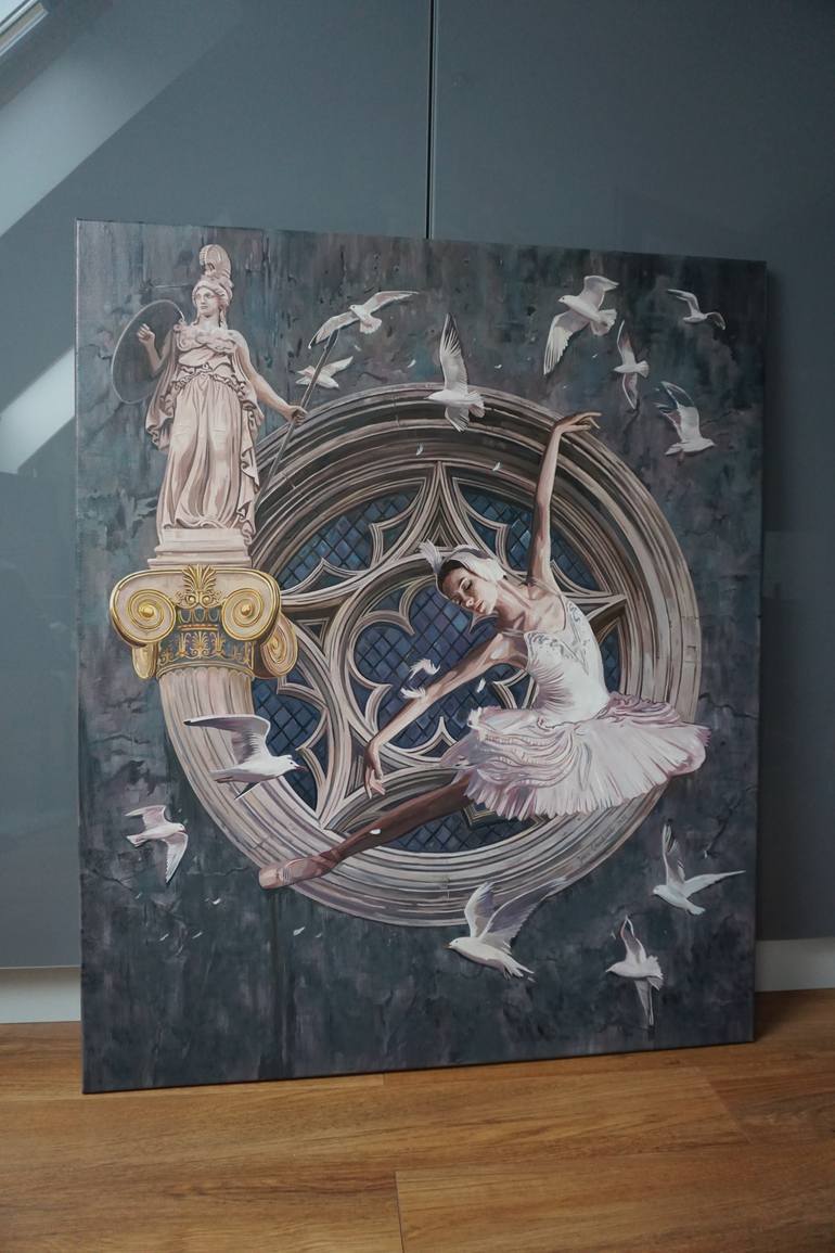 Original Figurative People Painting by Janusz Orzechowski