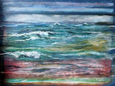 Print of Abstract Expressionism Beach Paintings by Cheryl Johnson
