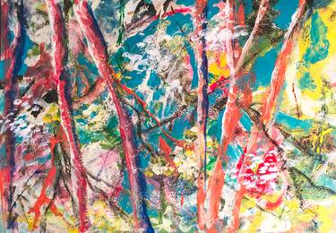 Original Abstract Expressionism Floral Paintings by Cheryl Johnson