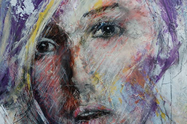 Original Abstract Expressionism People Painting by Cheryl Johnson