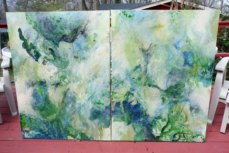 Original Abstract Expressionism Landscape Painting by Cheryl Johnson