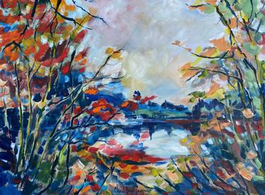 Original Abstract Expressionism Landscape Paintings by Cheryl Johnson