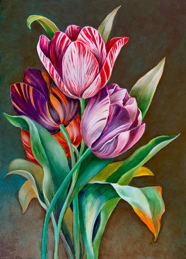 Original Realism Floral Paintings by Ramunas Rupsys