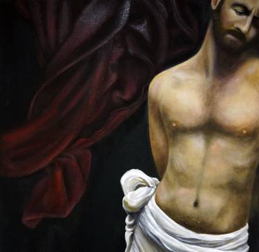 Original Figurative Men Paintings by Ramunas Rupsys