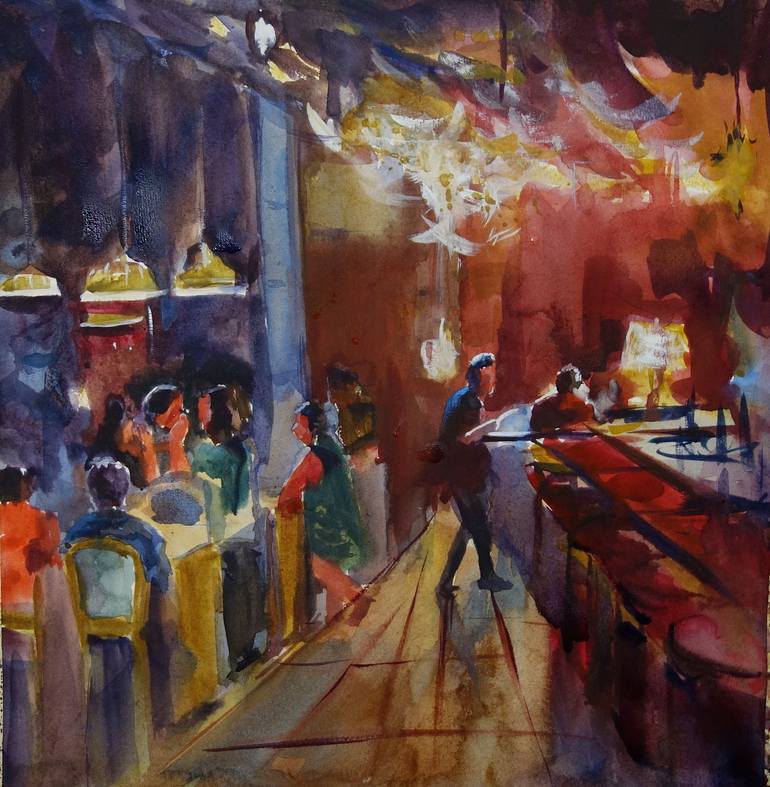 Night club Painting by Svetlana Malakhova | Saatchi Art