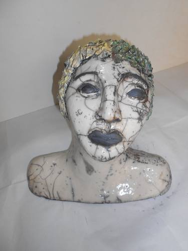 Original Portraiture Women Sculpture by Maria Sabetti