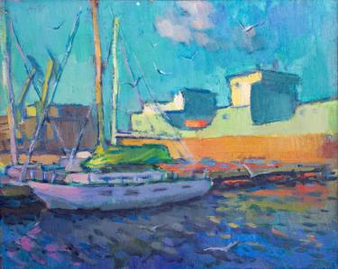 Original Boat Paintings by Vera Bondare