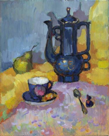 Still life with a blue teapot thumb