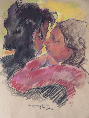 Original Expressionism People Drawings by Vera Bondare