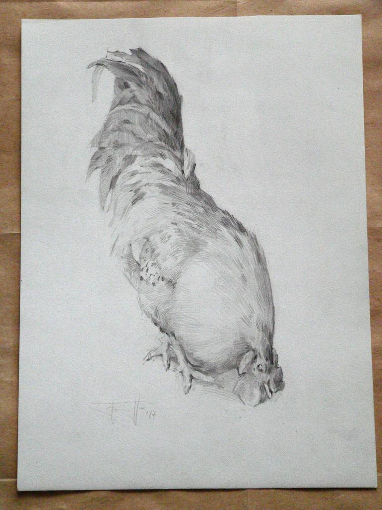 Original Realism Animal Drawing by Vera Bondare