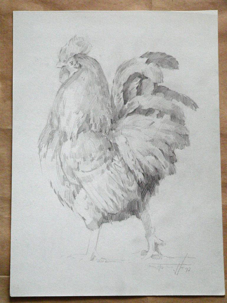 Original Illustration Animal Drawing by Vera Bondare