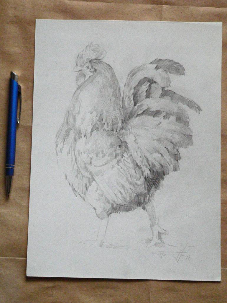 Original Illustration Animal Drawing by Vera Bondare