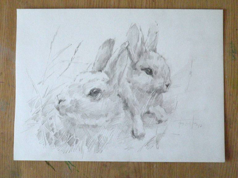 Original Illustration Animal Drawing by Vera Bondare