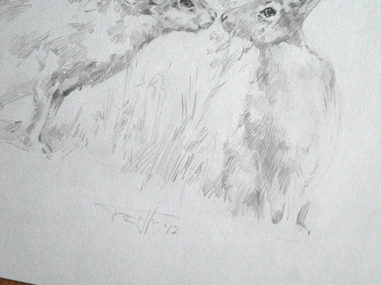 Original Realism Animal Drawing by Vera Bondare