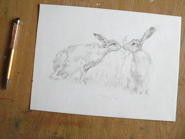 Original Realism Animal Drawing by Vera Bondare